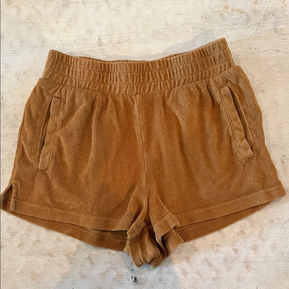 Aerie OFFLINE By Aerie Summer Lights Terry Short in brown | size small